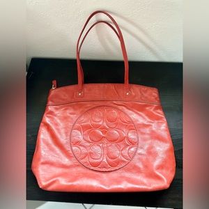 Coach hot pink shoulder bag vintage